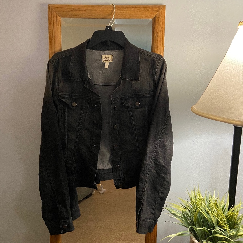True Freedom Black Jean Jacket